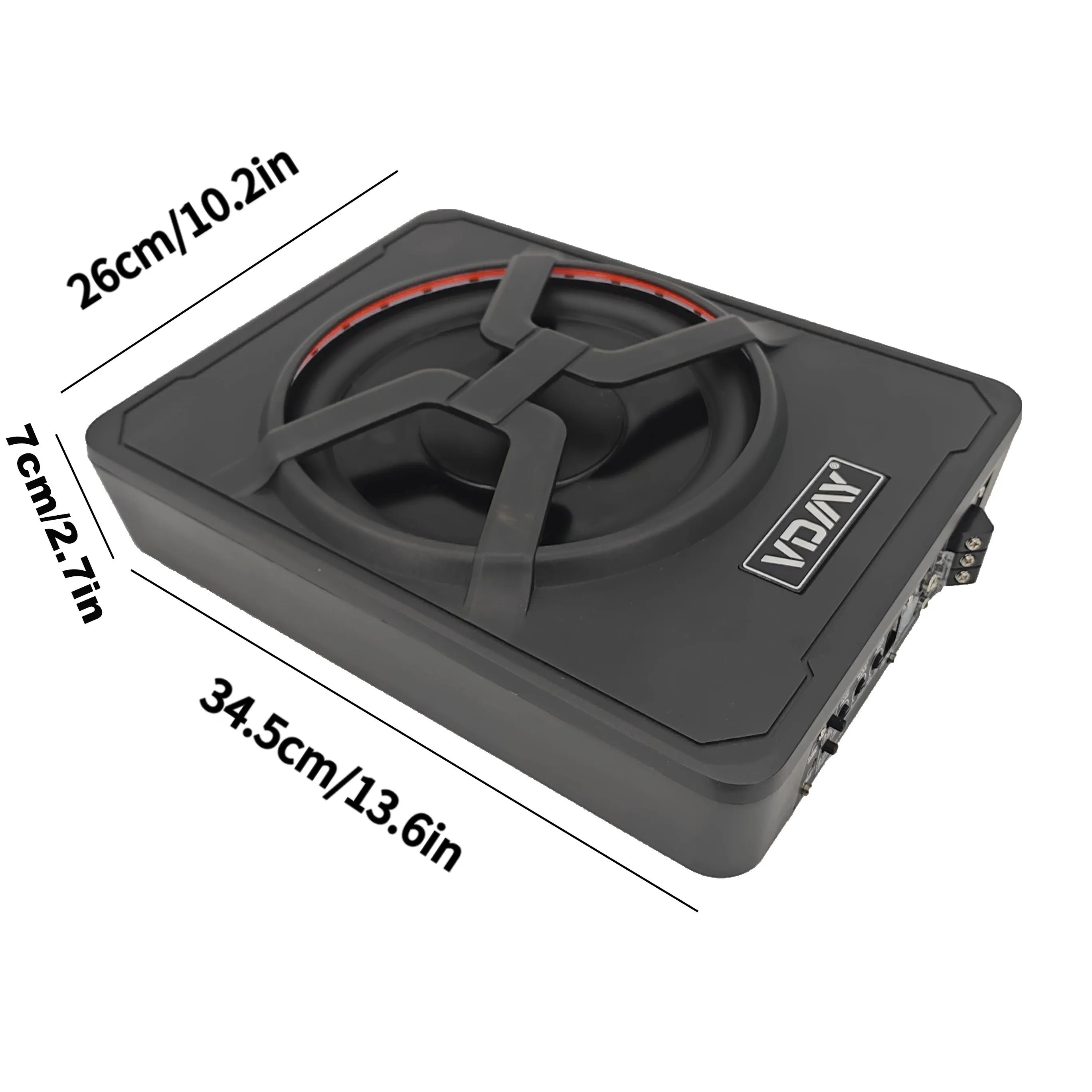 10-inch RE 128 High-Power Car Subwoofer - Ultra-Thin Body with Red Light, Super Bass, and Enhanced Car Audio Experience - Car Modified Audio Subwoofer for Upgraded Sound System