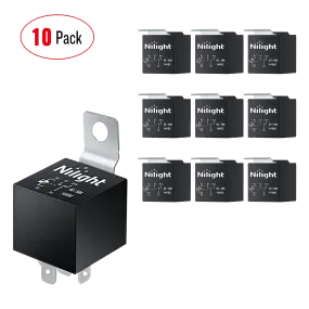 10Pack 5Pin SPDT Bosch Style Electrical Relay Socket