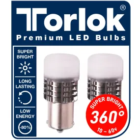 12/24V Super Bright White LED Tail Light Bulbs / BA15s 360°