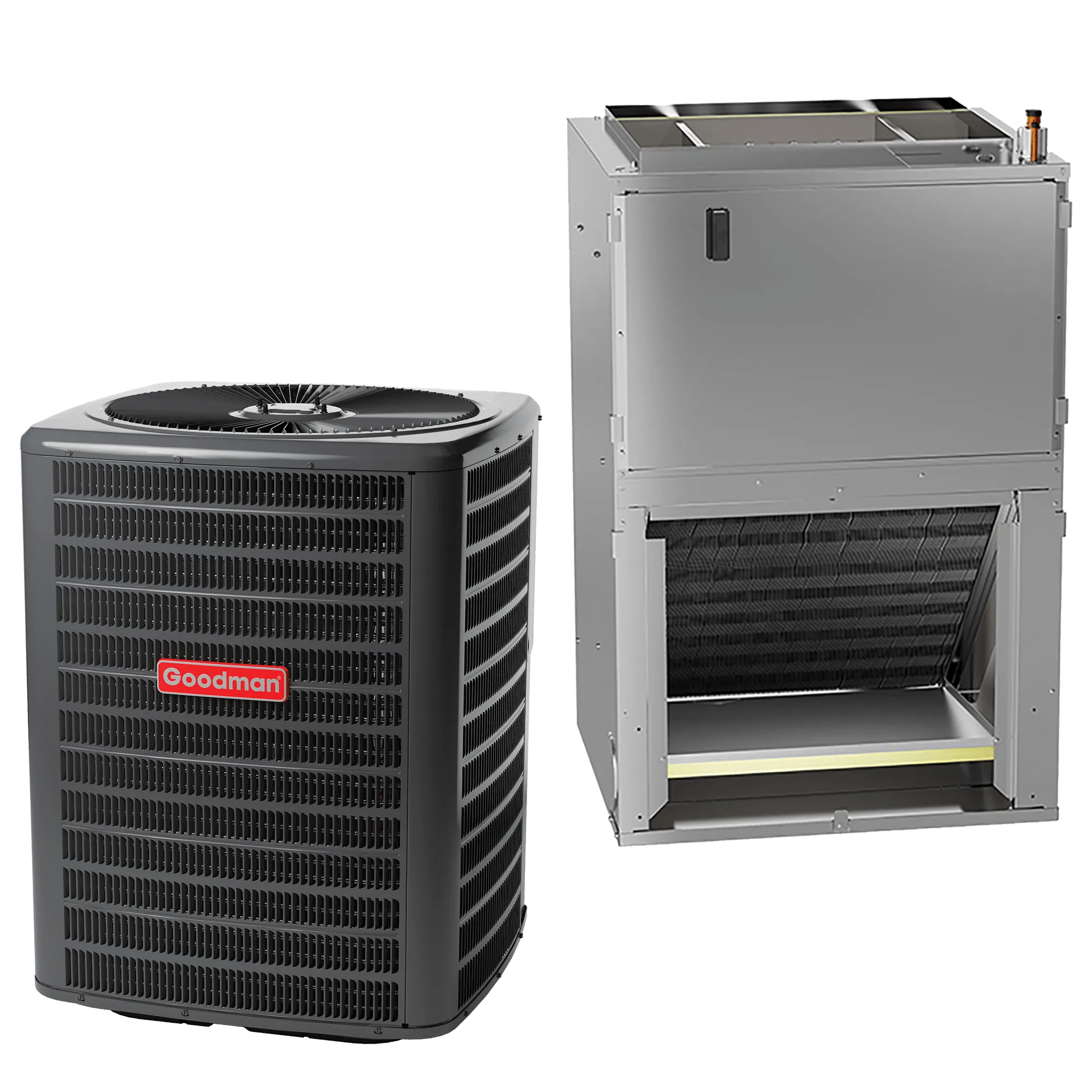 1.5 Ton 14.3 SEER2 R32 Goodman Wall Mount Central Air Conditioner with 8kW Heater
