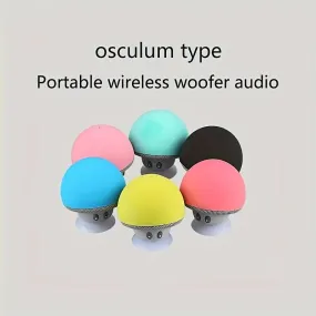 1pc Cute Little Mushroom Head Portable Wireless Speaker, Can Be Used As A Mobile Phone Stand, Small And Delicate