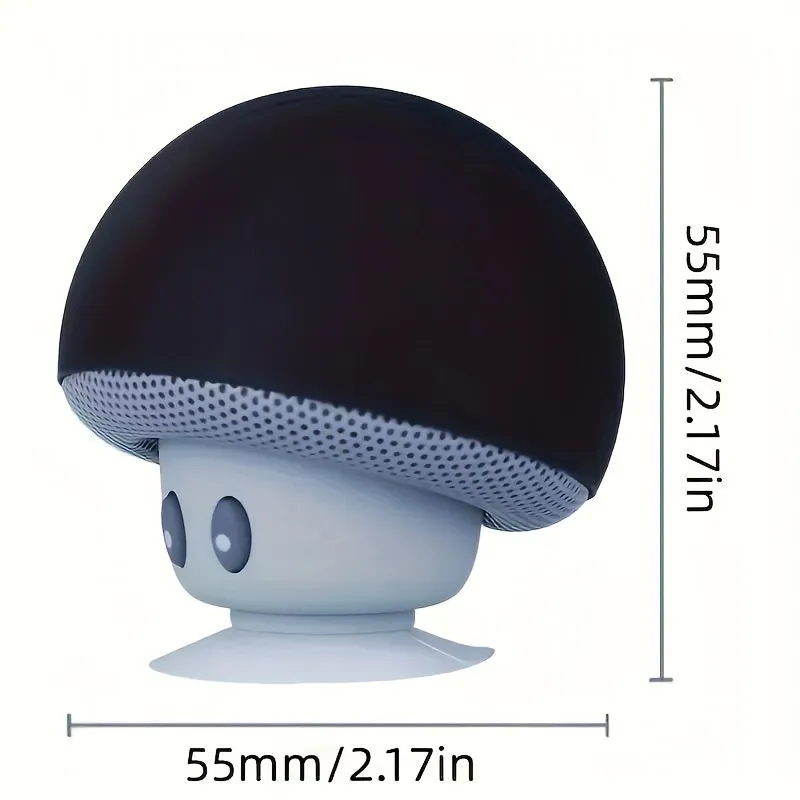1pc Cute Little Mushroom Head Portable Wireless Speaker, Can Be Used As A Mobile Phone Stand, Small And Delicate