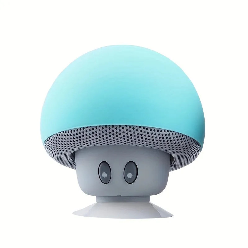 1pc Cute Little Mushroom Head Portable Wireless Speaker, Can Be Used As A Mobile Phone Stand, Small And Delicate