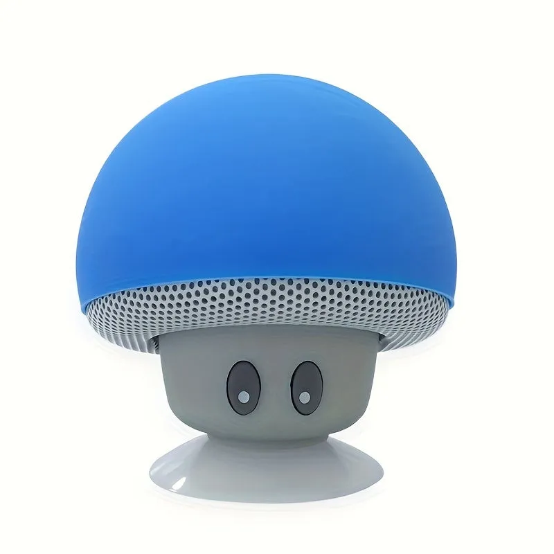 1pc Cute Little Mushroom Head Portable Wireless Speaker, Can Be Used As A Mobile Phone Stand, Small And Delicate