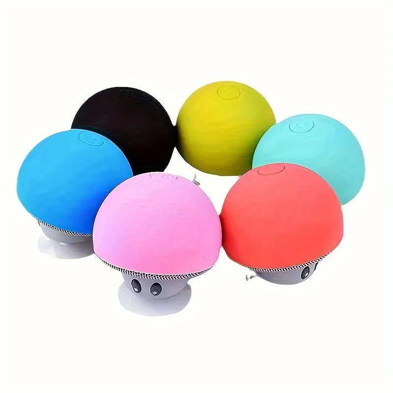 1pc Cute Little Mushroom Head Portable Wireless Speaker, Can Be Used As A Mobile Phone Stand, Small And Delicate