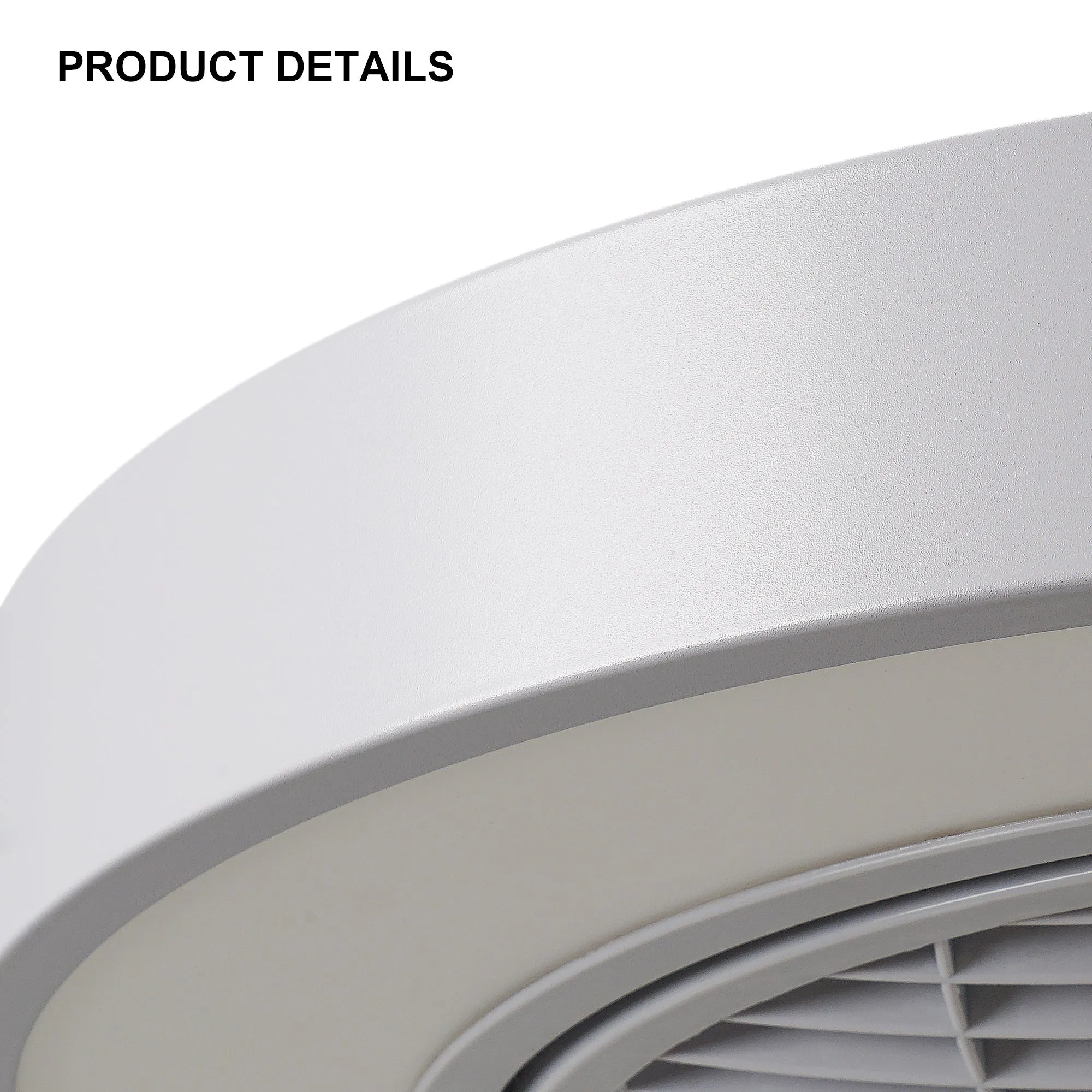 20 Inch Enclosed Bladeless Ceiling Fan With Lights(Grey)