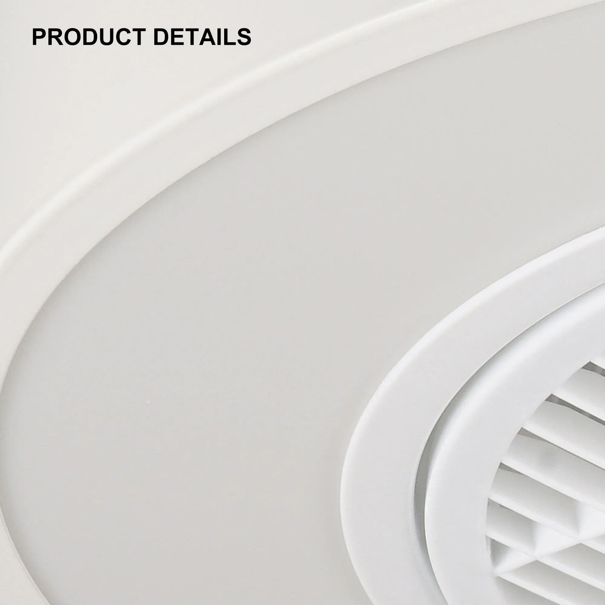 20 Inch Enclosed Bladeless Ceiling Fan With Lights(White)