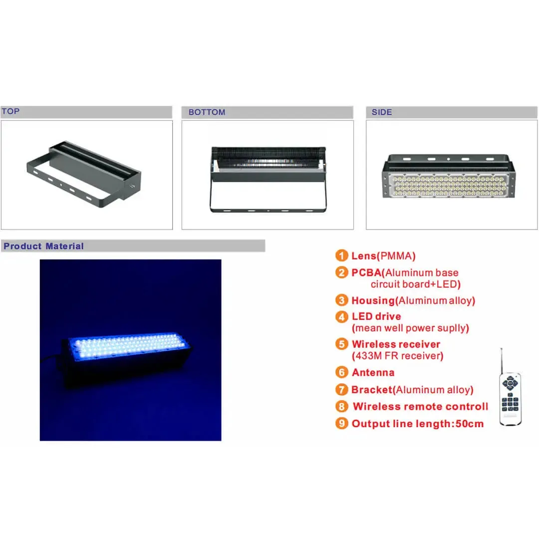 250w RGBW Floodlight with 36V Transformer