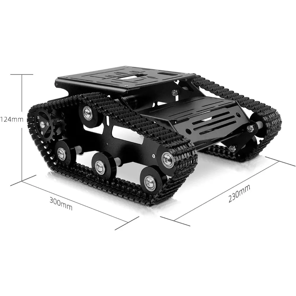 2WD Export Quality tank chassis smart car crawler robot Chassis - Black