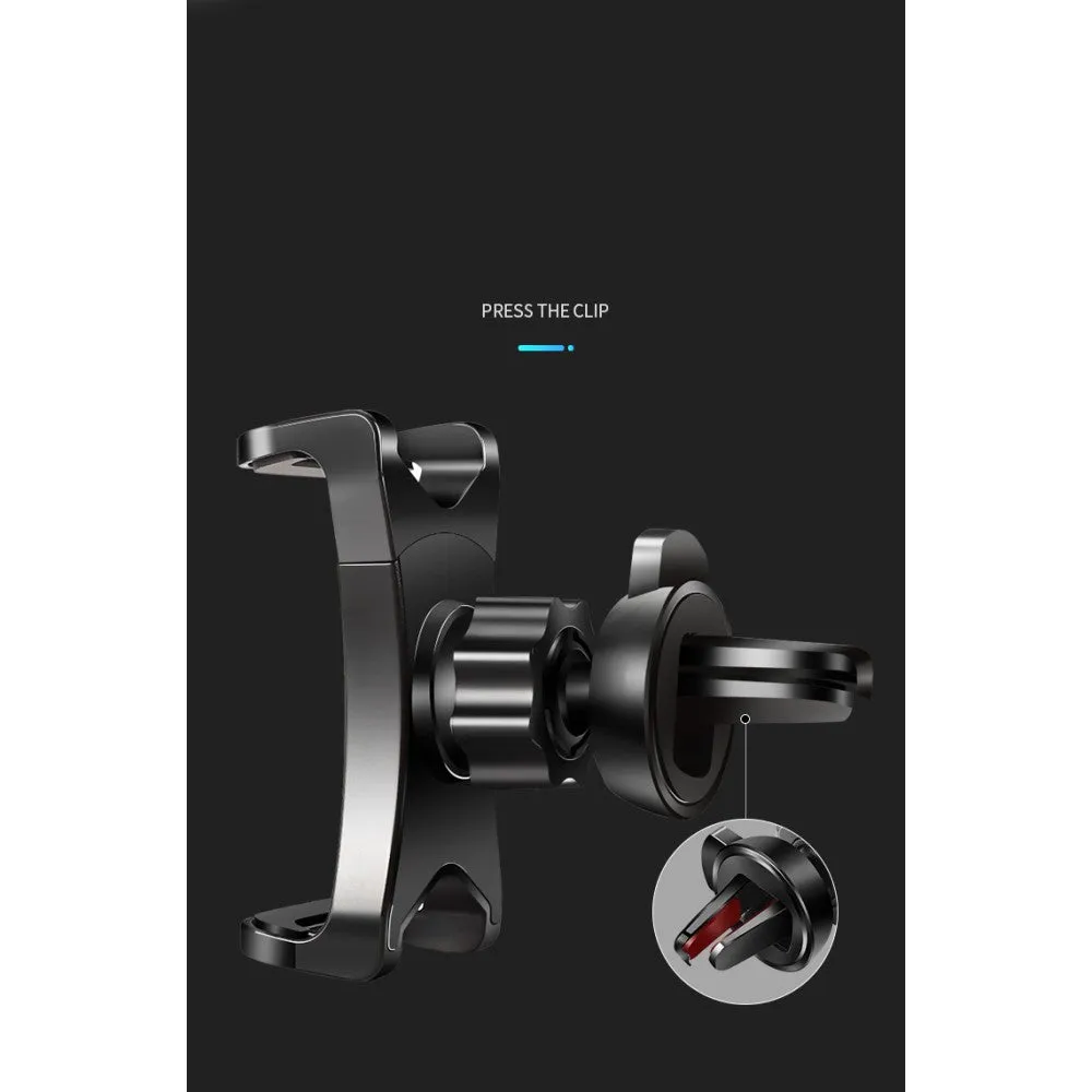 3 in 1 Car GPS Smartphone Holder: Dashboard / Visor Clamp   AC Grid Clip for Swipe Konnect 5.1 - Black