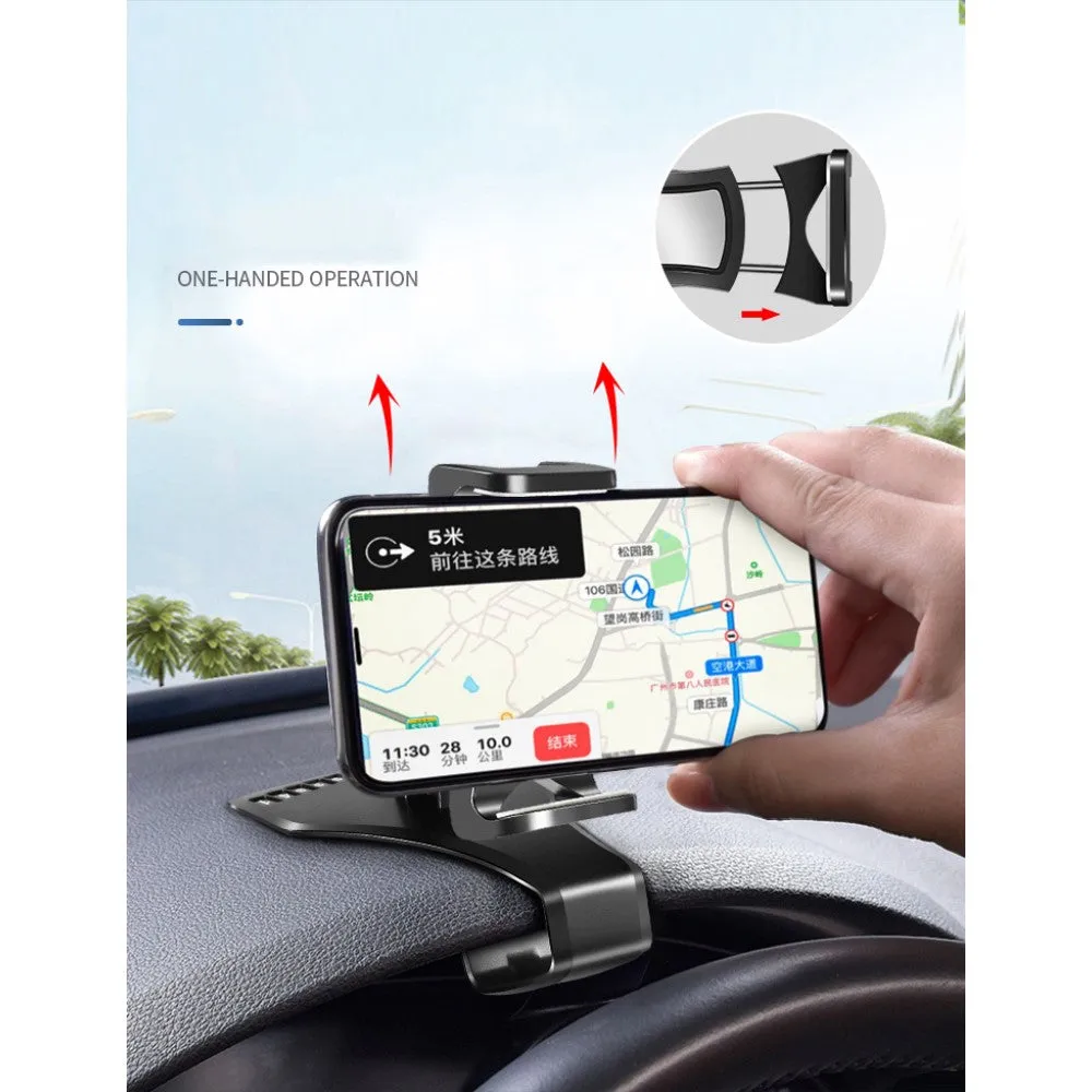 3 in 1 Car GPS Smartphone Holder: Dashboard / Visor Clamp   AC Grid Clip for Swipe Konnect 5.1 - Black