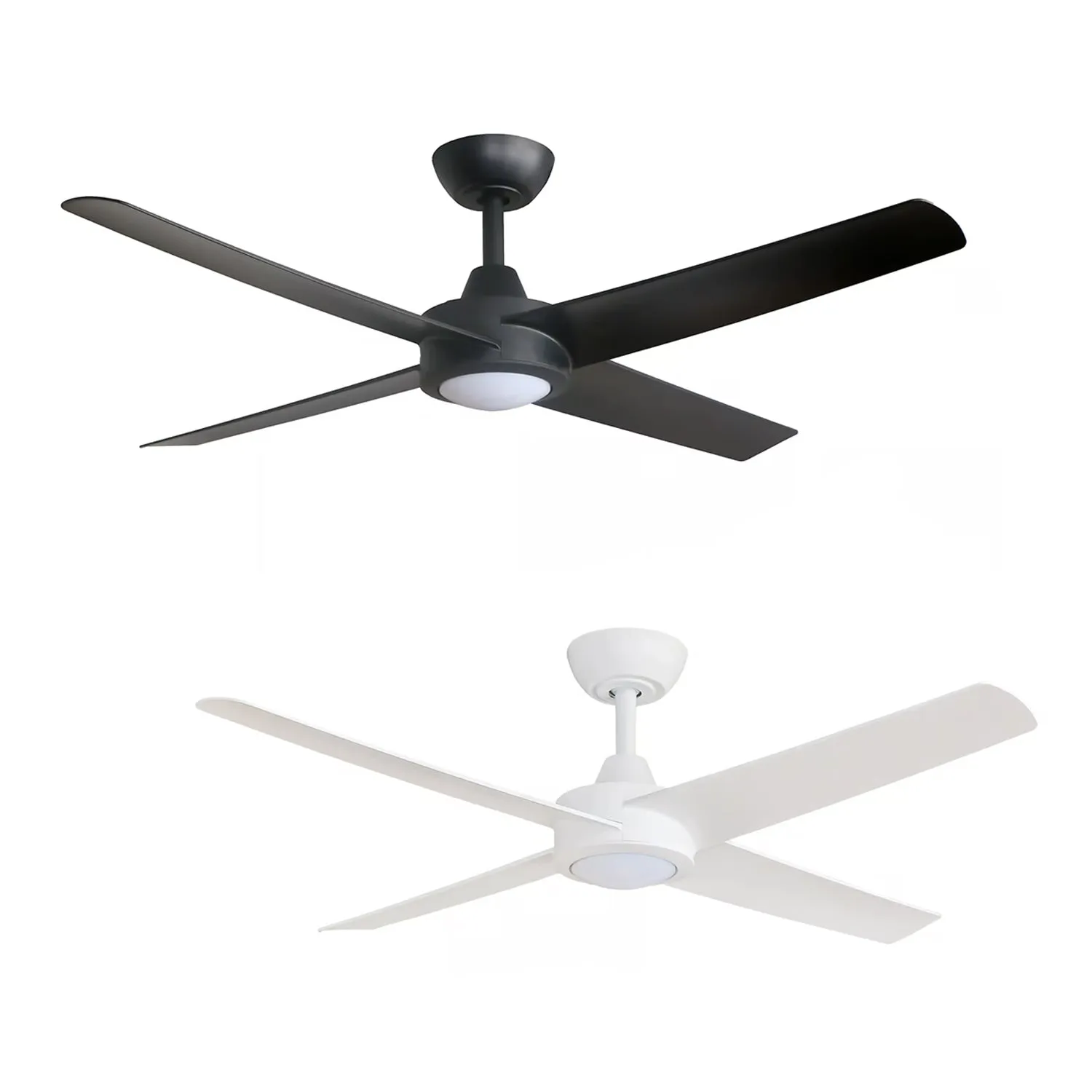 48" Ambience DC Ceiling Fan Black, White with Light AMB48XXLED 360 innovations