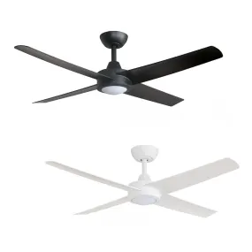 48" Ambience DC Ceiling Fan Black, White with Light AMB48XXLED 360 innovations