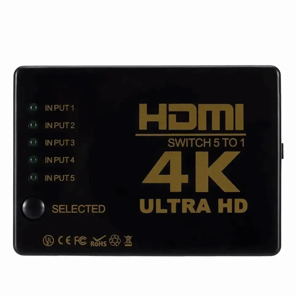 5 Port HDMI Switch 3D 1080p 4k Selector Splitter Switcher