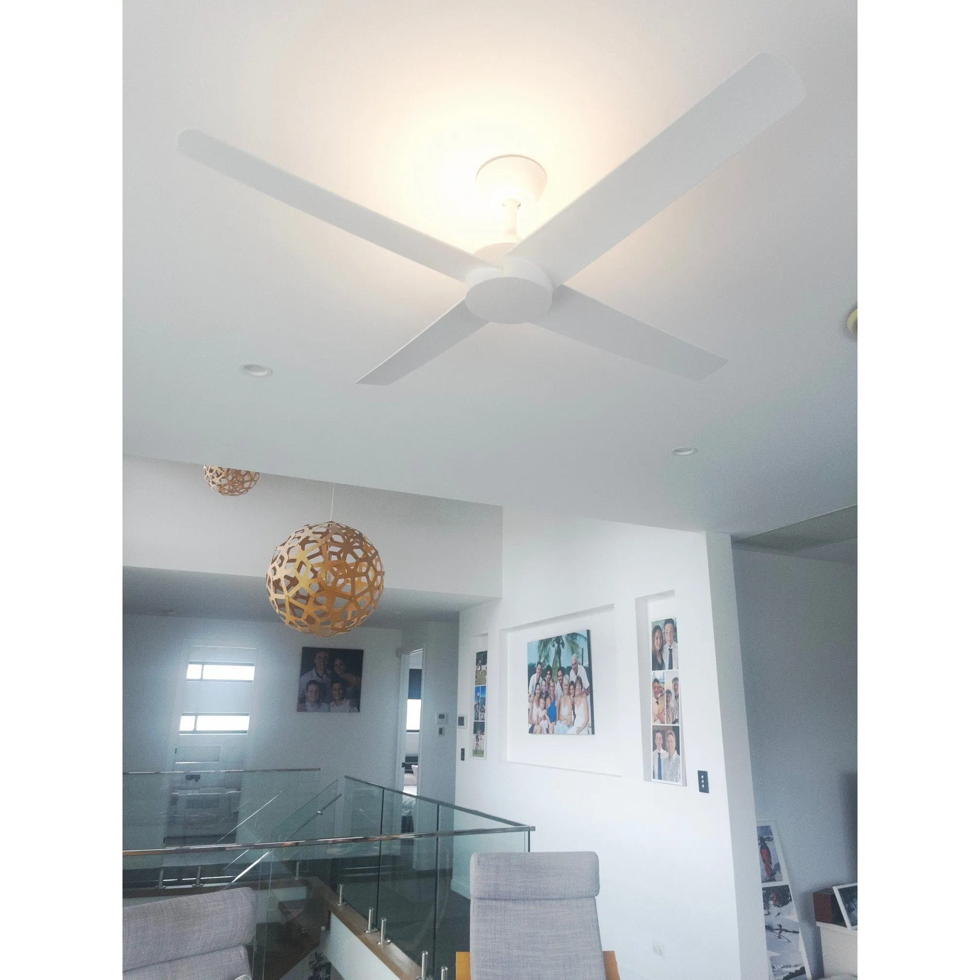 52" Ambience DC Ceiling Fan Black, White AMB52XX 360 innovations