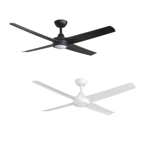 52" Ambience DC Ceiling Fan Black, White with Light AMB52XXLED 360 innovations