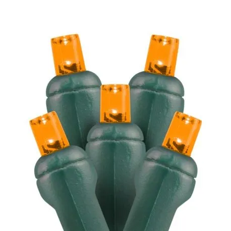 5mm LED Christmas Lights 50L Orange