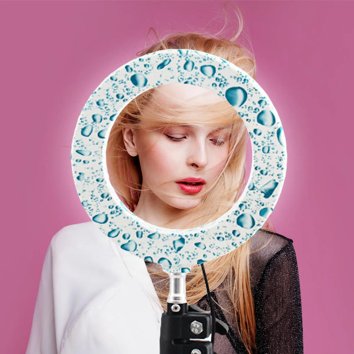 6 inch LED Ring Light Fill Light For Makeup Streaming Selfie Beauty Photography B Makeup Mirror Light-Blue