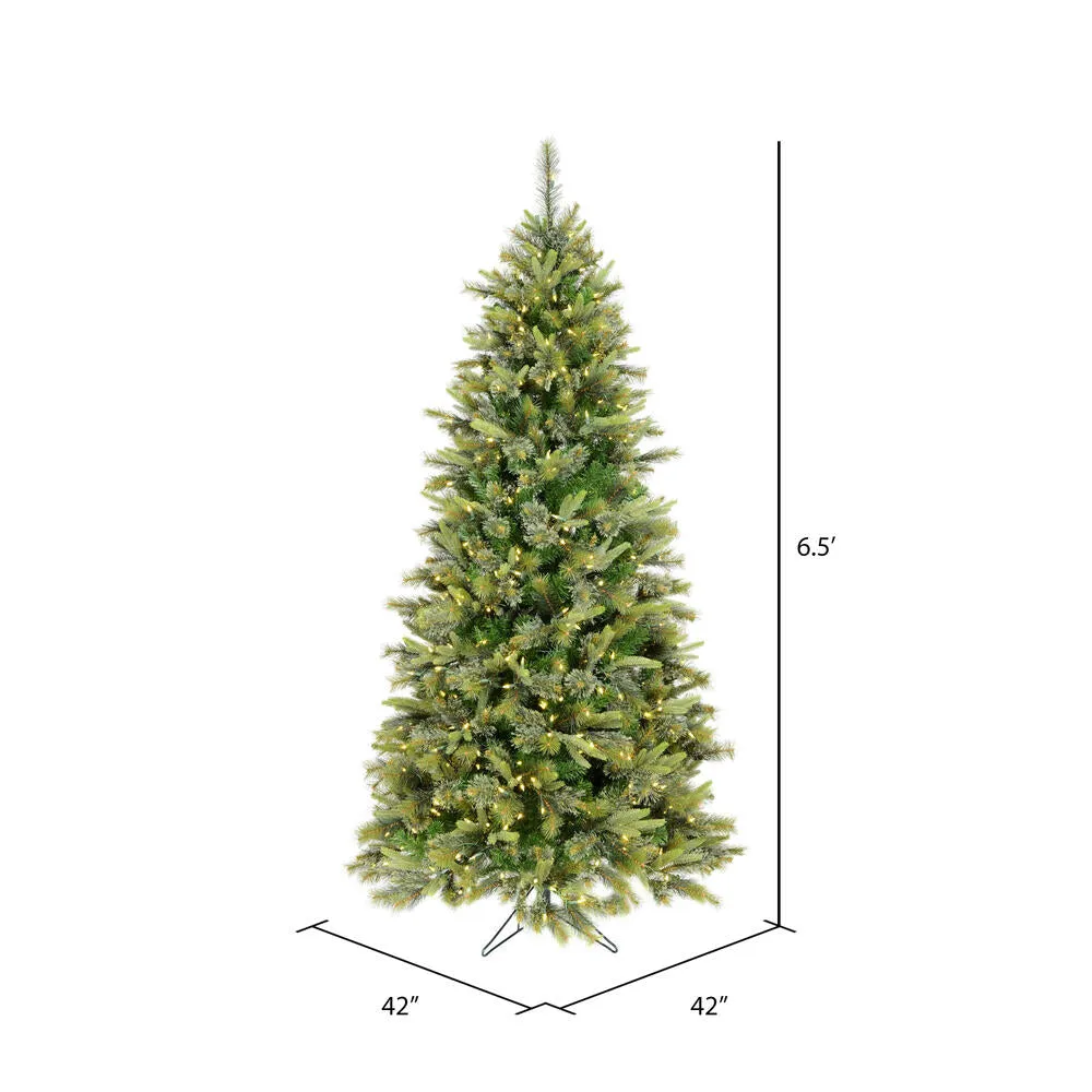 6.5' Cashmere Slim Artificial Christmas Tree Multi-Colored Dura-Lit® Lights