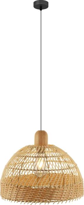823-1L Pendant Light in Matt Black
