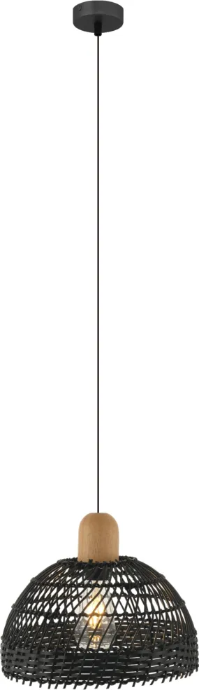 823BK-1M Pendant Light in Matt Black
