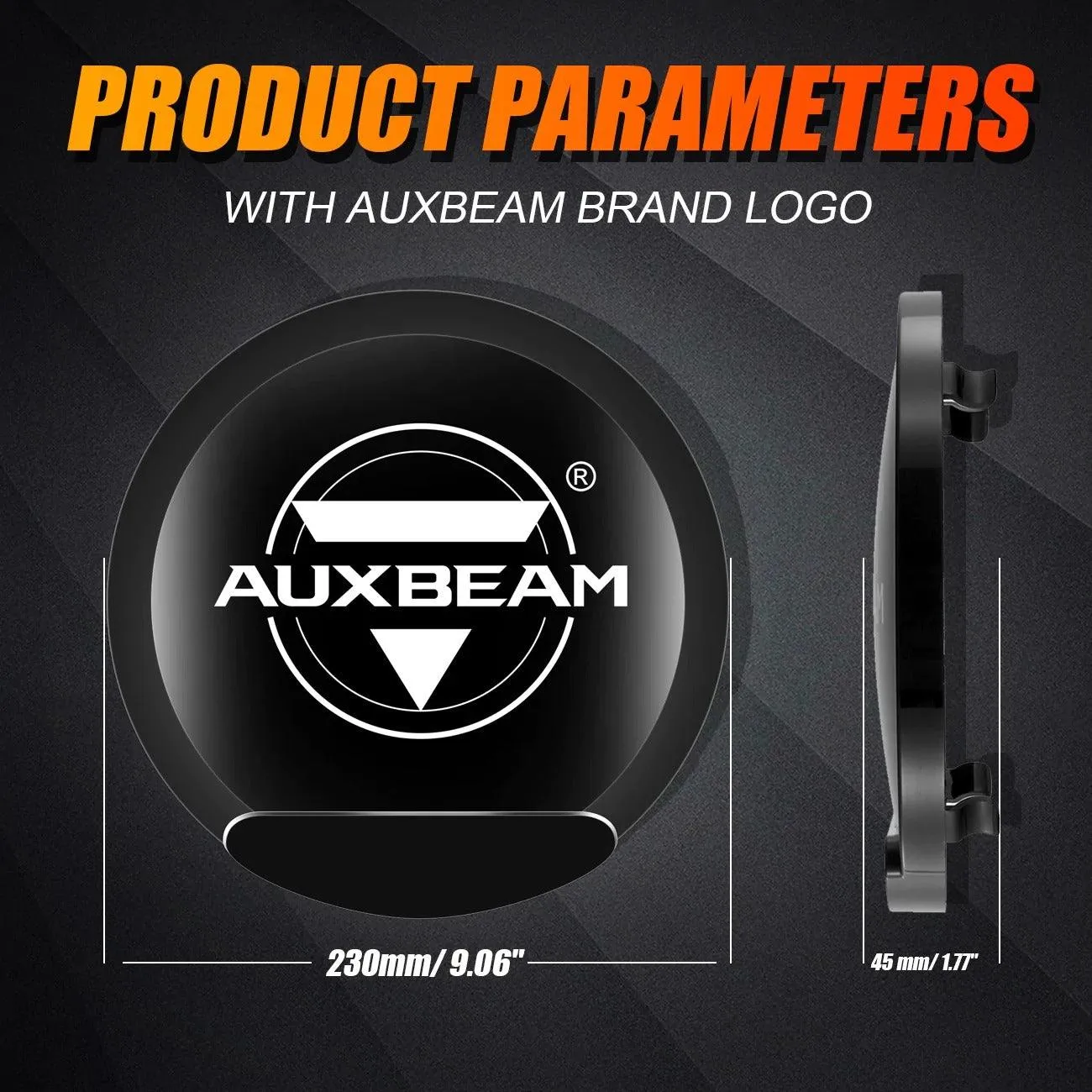 9 Inch Round LED Driving Light Black Cover Light Shield