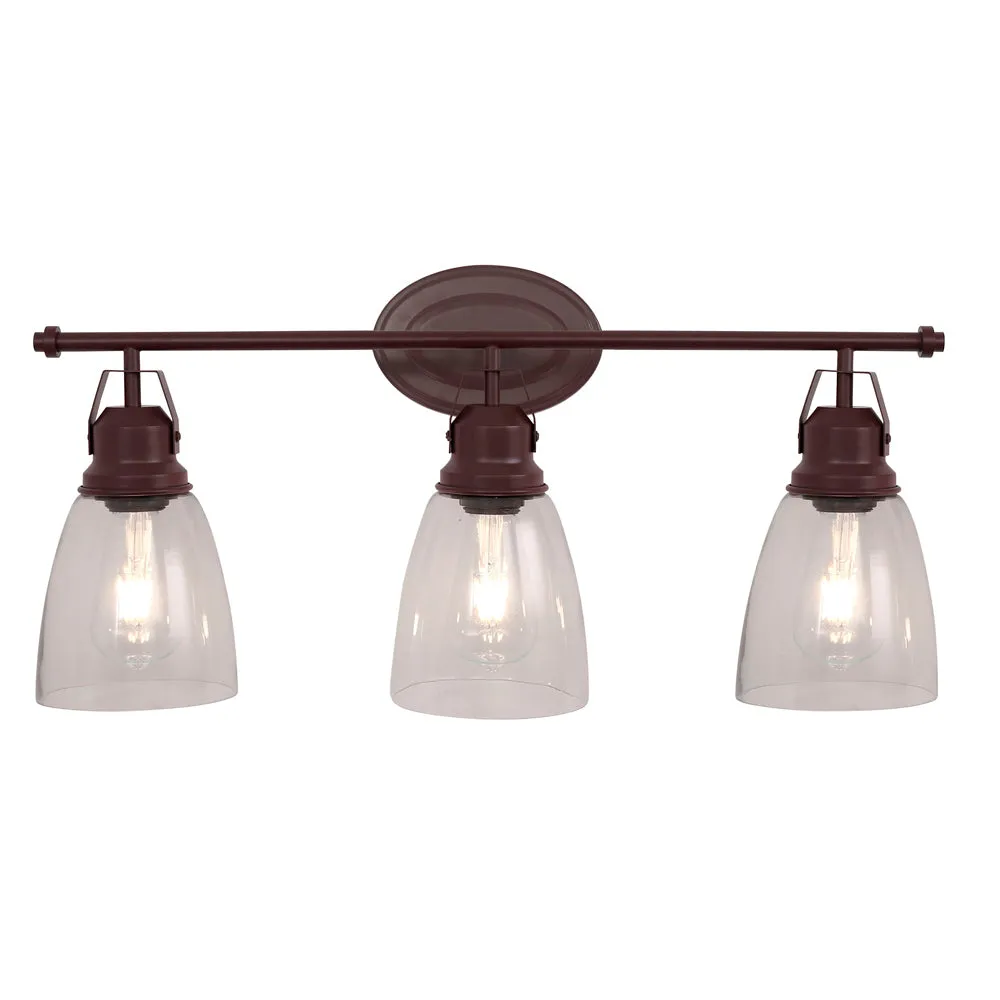 9354 3W 3 Light Wall Light in Dark Brown