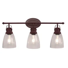 9354 3W 3 Light Wall Light in Dark Brown