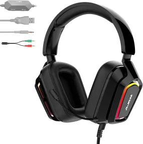 Ajazz AX368 Black USB Gaming Headset With Noise Canceling Mic RGB