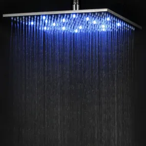 ALFI brand LED16S 16" Square Multi Color LED Rain Shower Head