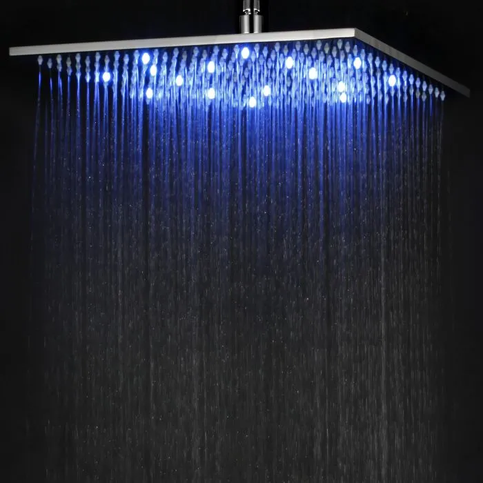 ALFI brand LED16S 16" Square Multi Color LED Rain Shower Head