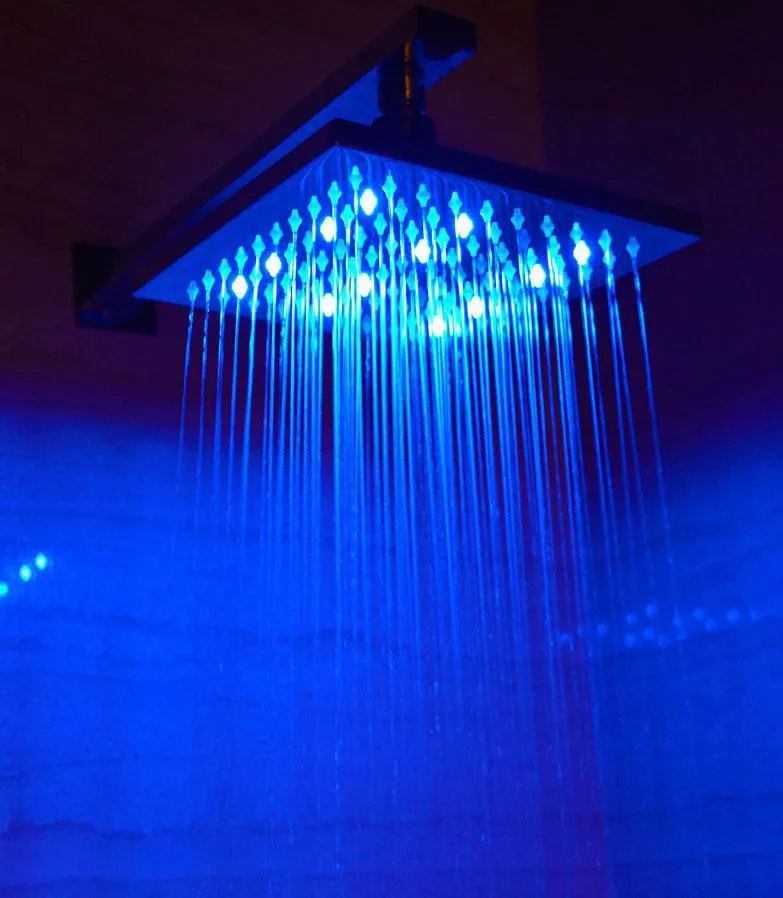ALFI LED5001 8" Square Multi Color LED Rain Shower Head