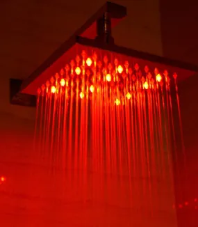 ALFI LED5001 8" Square Multi Color LED Rain Shower Head