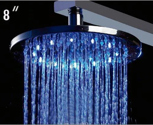 ALFI LED5002 8" Round Multi Color LED Rain Shower Head
