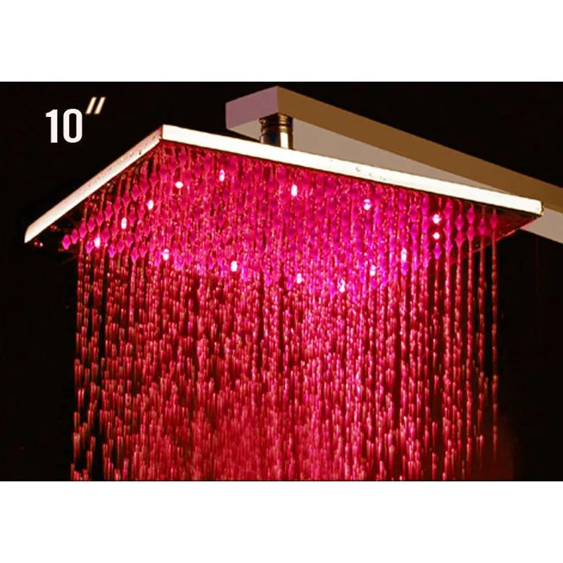 ALFI LED5005 10" Square Multi Color LED Rain Shower Head