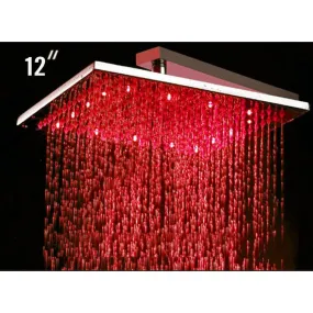 ALFI LED5008 12" Square Multi Color LED Rain Shower Head