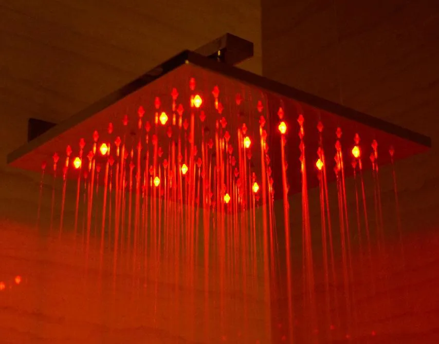 ALFI LED5008 12" Square Multi Color LED Rain Shower Head