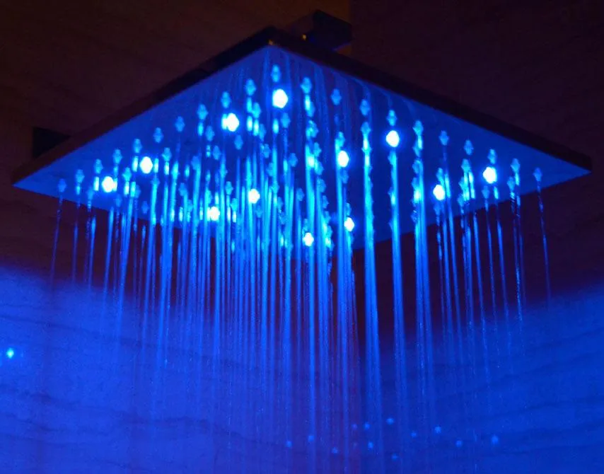 ALFI LED5008 12" Square Multi Color LED Rain Shower Head
