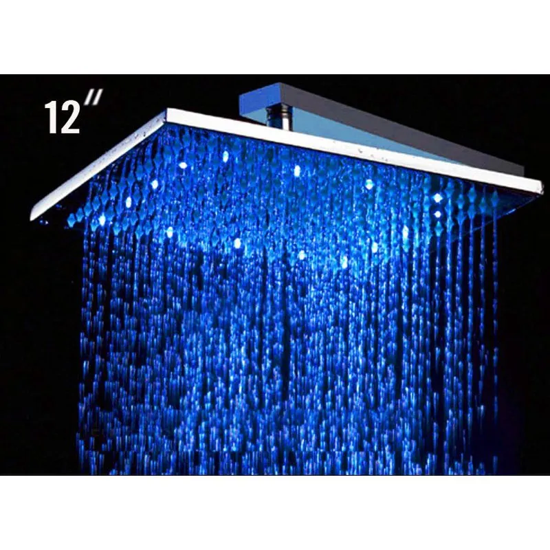ALFI LED5008 12" Square Multi Color LED Rain Shower Head