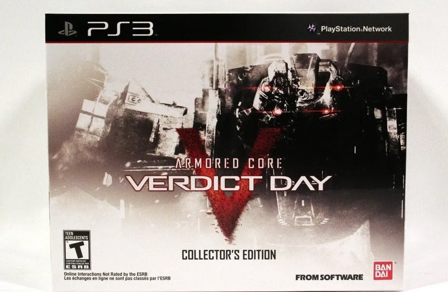Armored Core Verdict Day Namco Exclusive Collectors Edition 94/250 - (PS3) Playstation 3