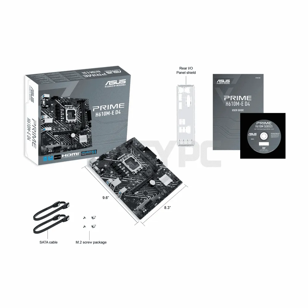 Asus Prime H610M-E D4 Socket LGA 1700 Ddr4 Motherboard