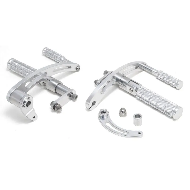 Attitude Inc Billet Forward Control kit, Polished,  4 in Forward, For Harley-Davidson Street Glide 1997-2008, Kit