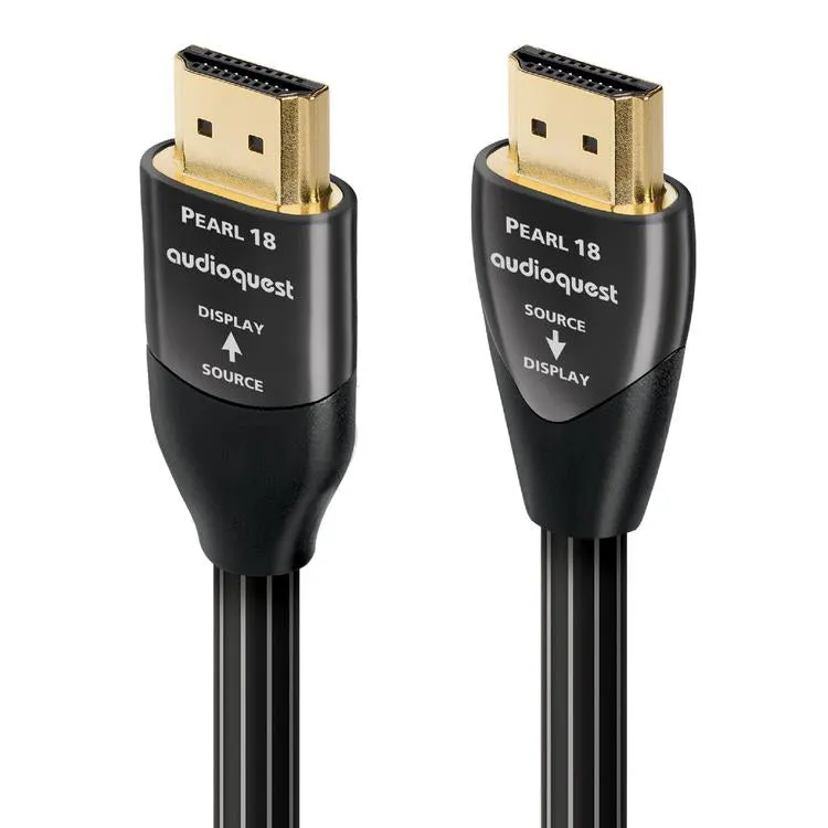 Audioquest Pearl | Câble HDMI actif - Transfert jusqu'à 8K Ultra HD - HDR - eARC - 18 Gbps - 7.5 Mètres