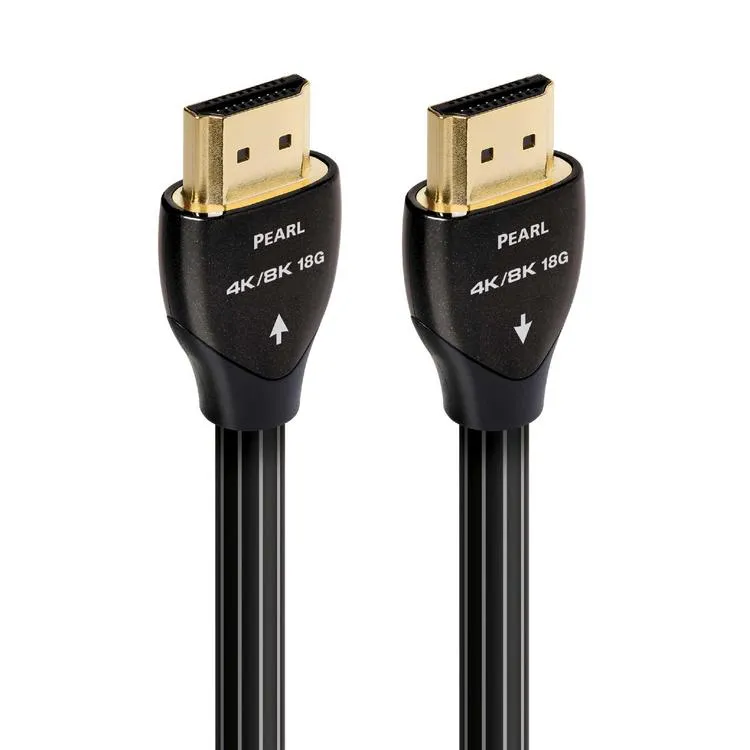 Audioquest Pearl | Câble HDMI actif - Transfert jusqu'à 8K Ultra HD - HDR - eARC - 18 Gbps - 7.5 Mètres