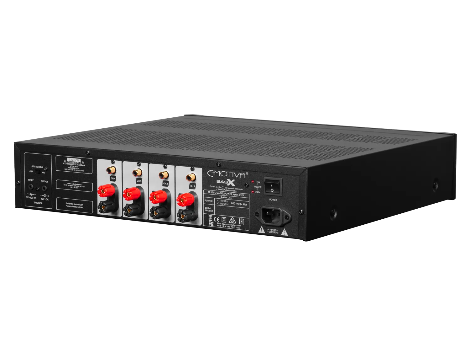 BasX A4 Four-Channel Power Amplifier