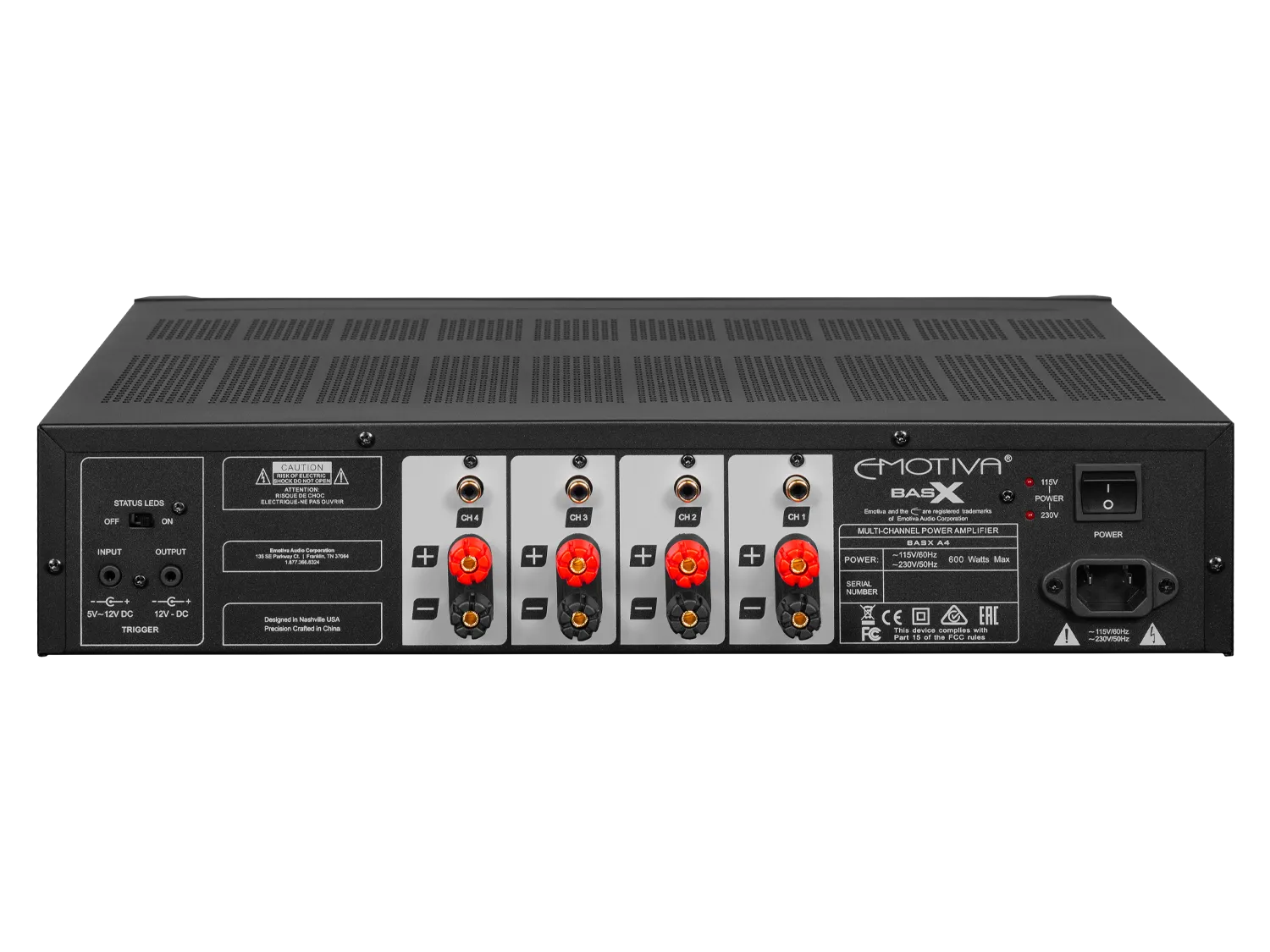 BasX A4 Four-Channel Power Amplifier