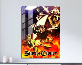 Black Clover Flames Metal Poster