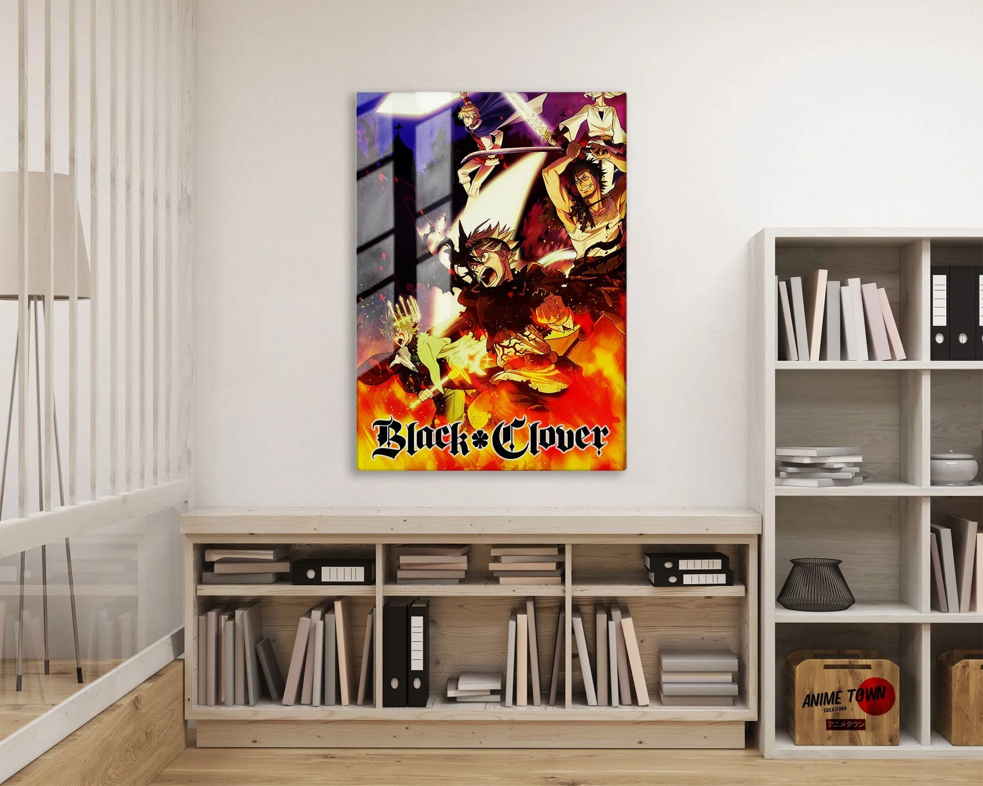 Black Clover Flames Metal Poster