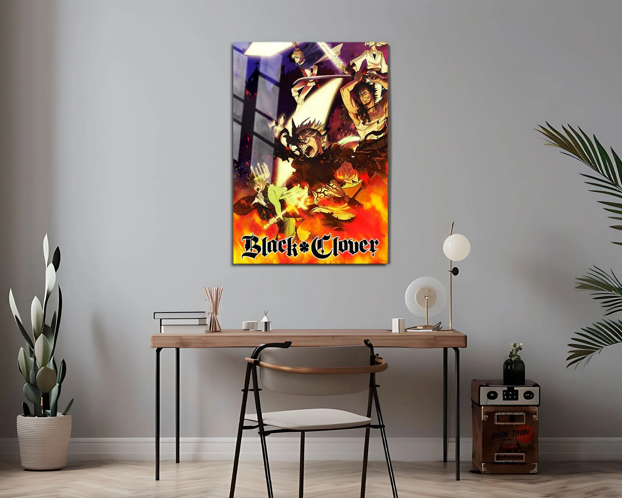 Black Clover Flames Metal Poster