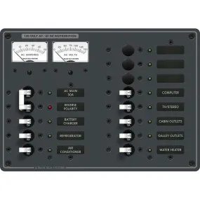 Blue Sea 8076 AC Main  11 Positions Toggle Circuit Breaker Panel - White Switches [8076]